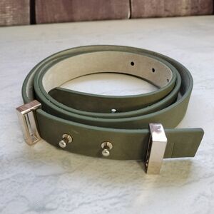 COPY - White House Black Market WHBM Women Green Suede Leather Belt Larg…